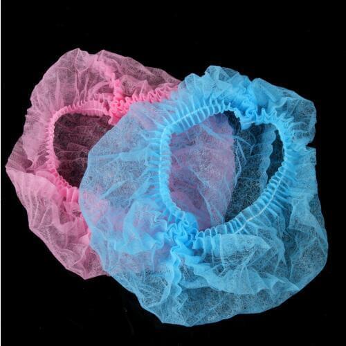 100PCS Non-woven Disposable Tattoo Caps Pleated Anti Dust Hat Women Men for Spa Hair Salon Beauty Accessories