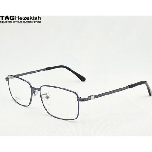 2019 titanium glasses frame men fashion Brand High quality eye glasses frames for men Square Business spectacles myopia glasses