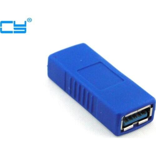USB 3.0 A Type Female to Female Extension Adapter Extender Coupler 5Gbps Blue