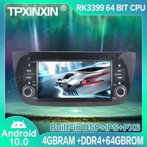 4+64G Android 10.0 For FIAT DOBLO 2010-2015 Car GPS Navigation Player Car Multimedia Player Head Unit Tape Recorder IPS PX5 PX6