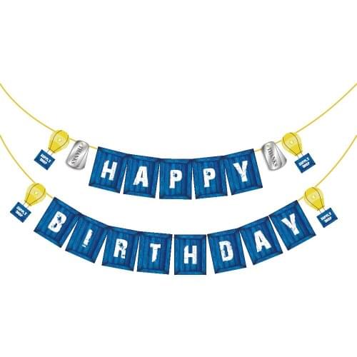 Happy Birthday Banner Supply Drop Game Theme Banners Boys Baby Shower Party Favors Supplies Decorations