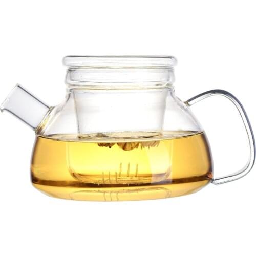 1pc 600ML Borosilicate Glass Tea Pot Office Flower TeaPot with Glass filter Directly Heating Kungfu-Tea Kettle
