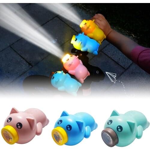 Children Cartoon Pig Shape Front Bicycle Light Rechargeable Waterproof Super Bright Bike Headlight for Outdoor Sports B2Cshop