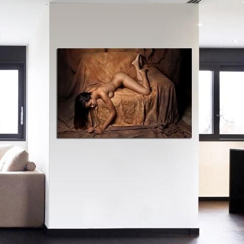 Sexy Girl Artistic Photo Poster Wall Art DIY Framed Canvas Painting Wall Pictures Print For Living Room Decor