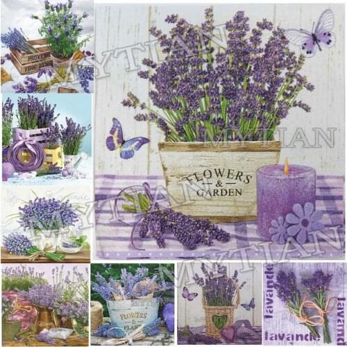 DIY 5D Purple Lavender Flower square/round Diamond Painting Cross Stitch Kids Diamond Embroidery Diamond Mosaic Home Decoration