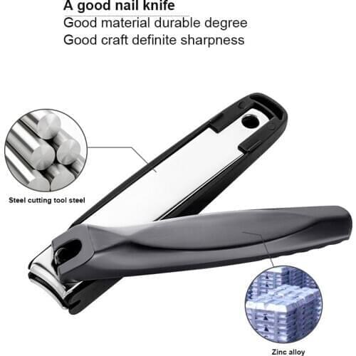 Nail Clippers Set Stainless Steel Nail Clippers Single Creative Diagonal Anti-Splash Nail Trimmer With Storage Nail Tools