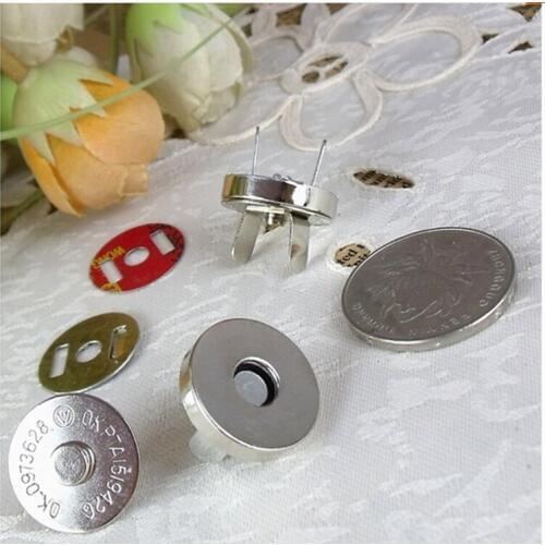 20 Sets 18 mm Silver Tone Buttons Magnetic Purse Snap Clasps/ Closure for Purse Handbag Fastener Scrapbooking