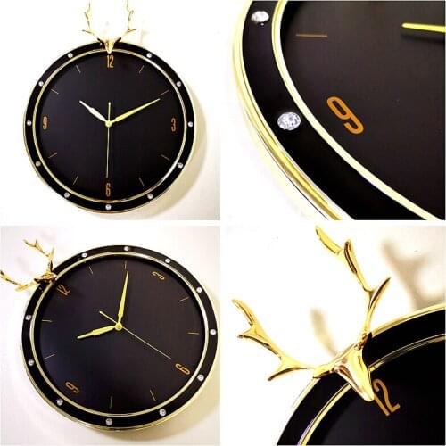 Luxury Large Simple Wall Clock Kitchen Silent Black Creative Wall Clock Living Room Nordic Home Decorative Horloge Murale JJ60WC