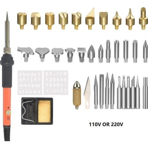 New 60w 110V OR 220v Electric Thermostat iron tool high quality SCORCHER cautery wood for kid Pyrograph