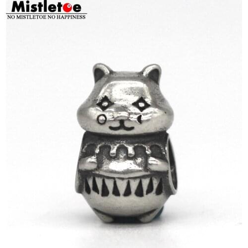 Mistletoe 925 Sterling Silver Circus bear Charm Bead European Jewelry