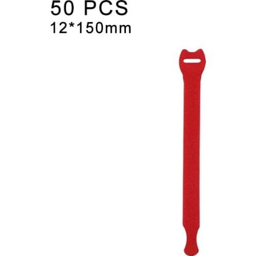 50Pcs/Pack Nylon/Polyester Pure Color Tidy Organiser Hook Loop Ties Multi Purpose Nylon Strap Cable Cord Reusable