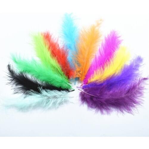 100Pcs Marabou Turkey Feathers for Crafts 10-15cm 4-6" Wedding Accessories Decoration Pheasant Feathers Handicraft Accessories