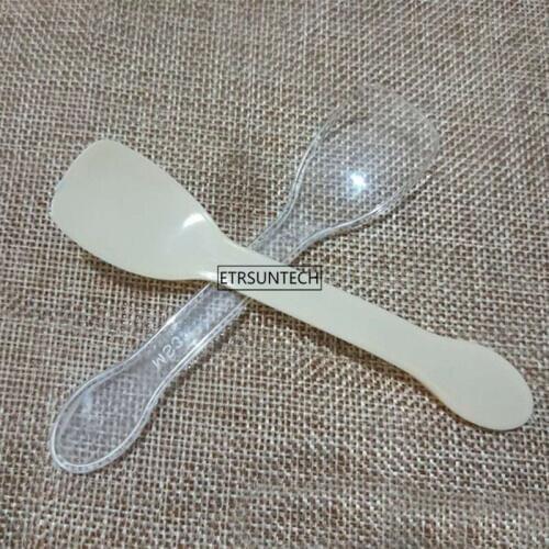Plastic Disposable Ice Cream Spoon Dessert Pudding Cheese Cake Scoop Mini Size Party Flatware Cutlery
