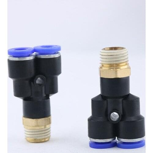Pneumatic Fitting Y Shaped Threaded tee PX Pneumatic 4/6/8/10/12 series Tee Air Coupler Connector