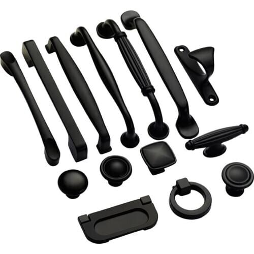 Durable Black Handles for Furniture Cabinet Knobs and Handles Kitchen Handles Drawer Knobs Cabinet Pulls Cupboard Handles Knobs