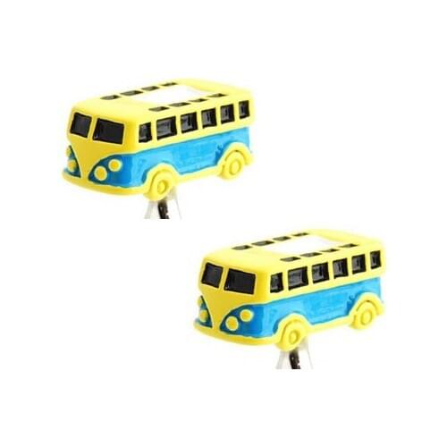 School Bus Cufflink Cuff Link 4 Pairs Wholesale Free Shipping