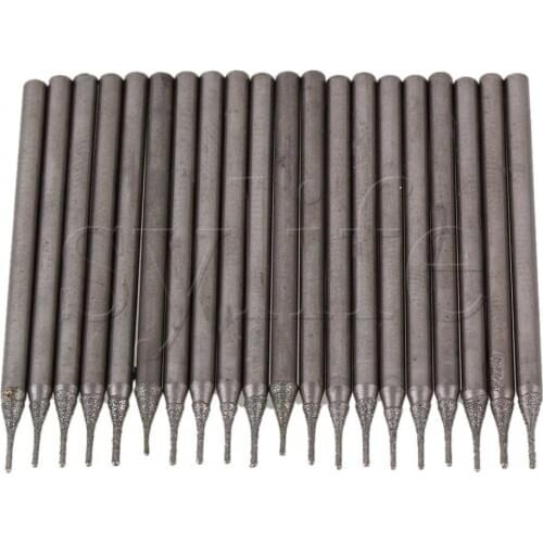 20pcs 0.5mm Diamond Coated Lapidary Drill Bit Hole Saw Tool Needle Solid Bits