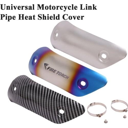 Univesal Motorcycle Exhaust Connect Link Pipe Escape Heat Shield Cover Guar Protector Anti-Scalding For For CB650R Z900 TMAX530