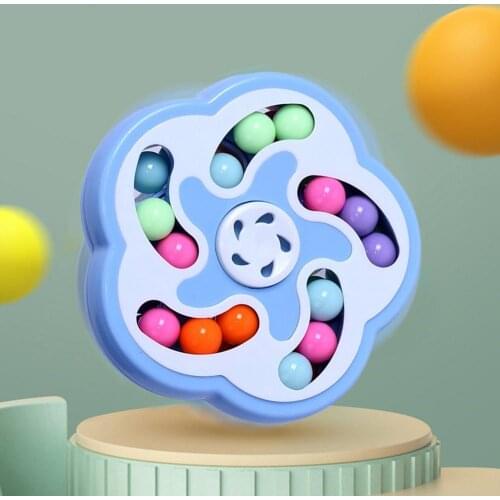 Rotating Finger Puzzle Toy Children Beads Spinning Game Toy Sensory Fingertips Spinning Tops Decompression Rotating Color Balls