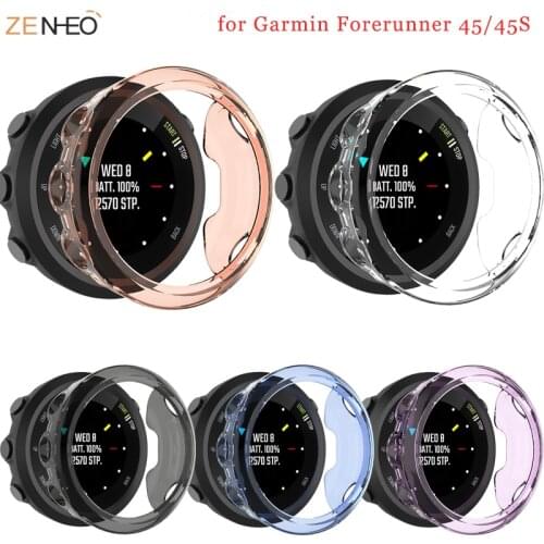 For Garmin forerunner 45 45S TPU protector Case replacement Accessories For Garmin forerunner 45 45S Protective soft Shell