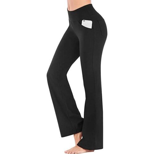Heathyoga Bootcut Yoga Pants for Women with Pockets High Waisted Workout Pants for Women Bootleg Work Pants Dress Pants