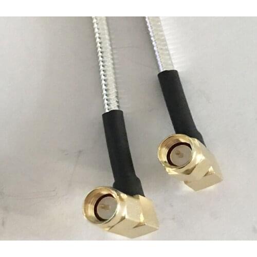 10pcs/lot 50cm RG402 Right Angle SMA Male to SMA Male Plug adapter RG402 Cable 50ohm