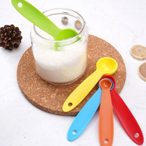 5PCS/Set Plastic Measuring Spoons Stackable Mini Milk Powder Spoon Measuring Cups Small Multi Purpose Kitchen Gadgets