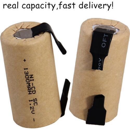 Global fast shipment SC batteries power tool battery for bosch for makita SUBC rechargeable batteries 1300mah nicd 42.5mm*22mm