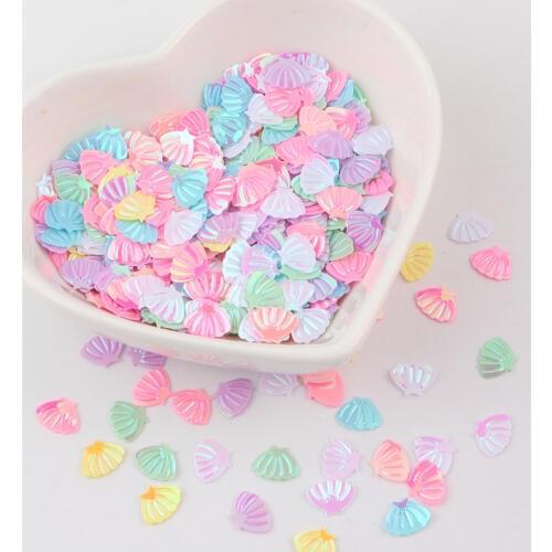 Glitter Sequins 6*8mm Sea Shell Shape Paillettes Mix Pailletten PVC Sqeuin Loose Colorful Lentejuelas DIY Paillette Decor 10g