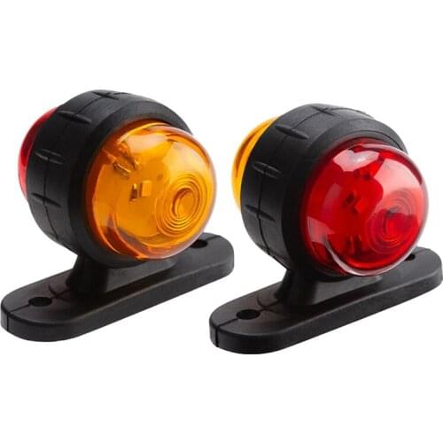 2Pcs Truck Trailer LED Lamps 24V Car Side Marker Lights Warning Signal Side Marker Light