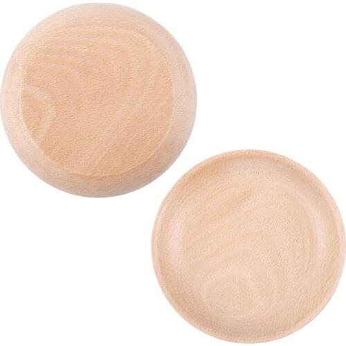 Wooden Round Plates Fruit Cake Tea Coffee Dessert Dish Food Serving Tray