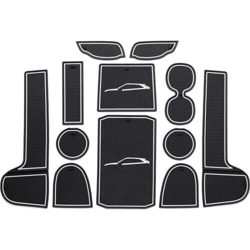 For Mitsubishi Eclipse Cross 2018 2019 2020 Car Styling Interior Door Slot Rubber Mat Water Cup Pad Anti-Slip Mats