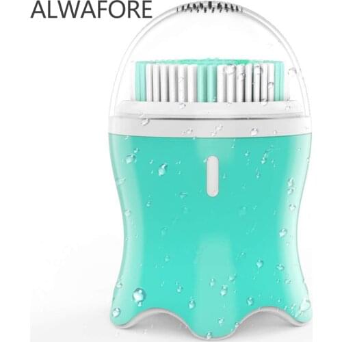 Electric Facial Cleansing Brush Sonic Vibration Deep Pore Cleaning Silicone Facial Cleansing Brush Facial Massager Skin Cleaner