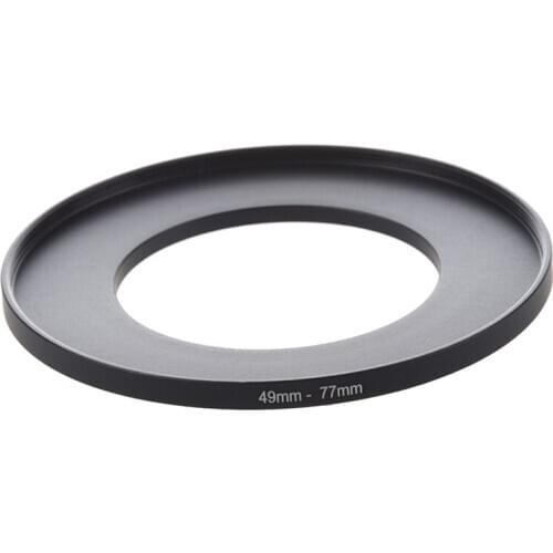 Camera Lens Filter Step Up Ring 49mm-77mm Adapter Black