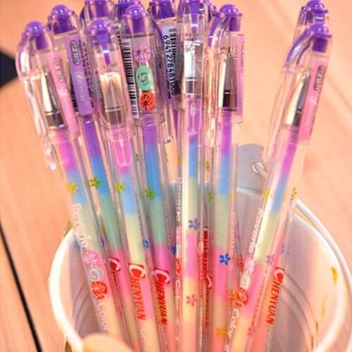 5pcs 6 Color Fluorescence Gel Pen Water Chalk Office Learning Stationery ChildrenS Painting Marker DIY Handmade Album Color Pen