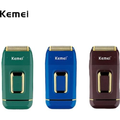 Kemei Original Professional Electric Razor for Men Foil Barber Shaver Beard Trimmer Cordless Rechargeable Bareheaded Finish Tool
