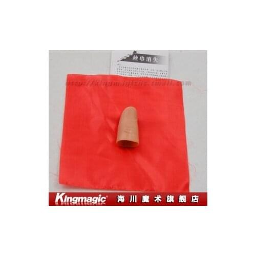 Kingmagic Silk Vanishing Magic Vanishing Kit - Thumb Tips With Free Red Silk Magic Props