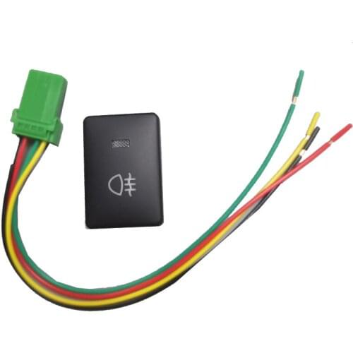 Blue Light Rear Fog Light Button Switch With Wire For Toyota Camry Prius Corolla