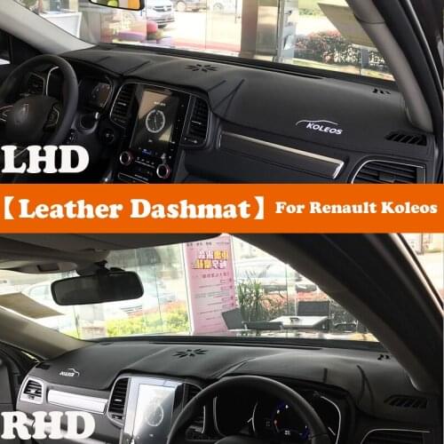 Leather Dashmat Accessories Car-Styling Dashboard Covers Pad Dash Mat Sunshade Carpet For Renault Koleos QM6 2017 2018- 2021