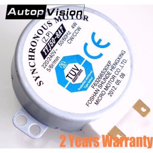 TYJ50-8A7 220-240V 4W 6RPM 48mm Dia Micro Synchronous Motor for Warm Air Blower 50/60Hz CW/CCW microwave oven tray motor CCTV