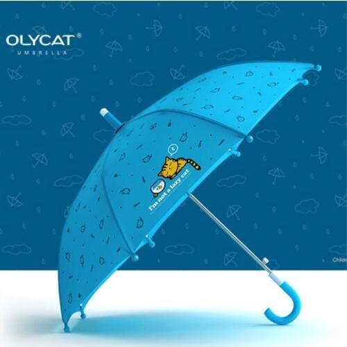 OLYCAT Hot Lovely Cartoon long umbrella Children Anime Umbrella for Kids Girl Cute Umbrella Baby Student White Umbrella
