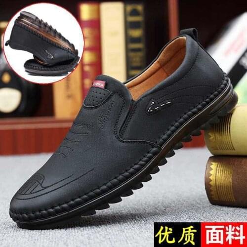 New Style Mens Driving Shoes Mens Peas Shoes Soft-soled Non-slip Casual Mens Shoes