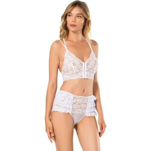 NUNELL new collection 2021 sexy Women White Bralet Suit