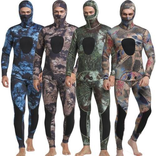 New Neoprene 3mm Camouflage One-piece Diving Suit Surf Suit Keep Warm Waterproof Men Camouflage Diving Suit Waterproof Wetsuits