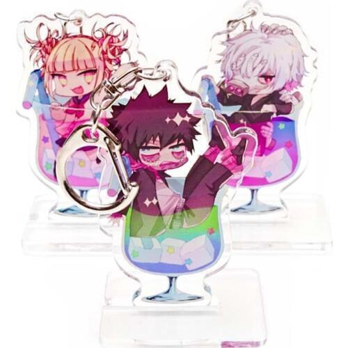 Anime My Boku no Hero Academia Shigaraki Tomura Himiko Toga Cosplay Acrylic Stand Figure Charm Keychain Keyring Pendant Gift