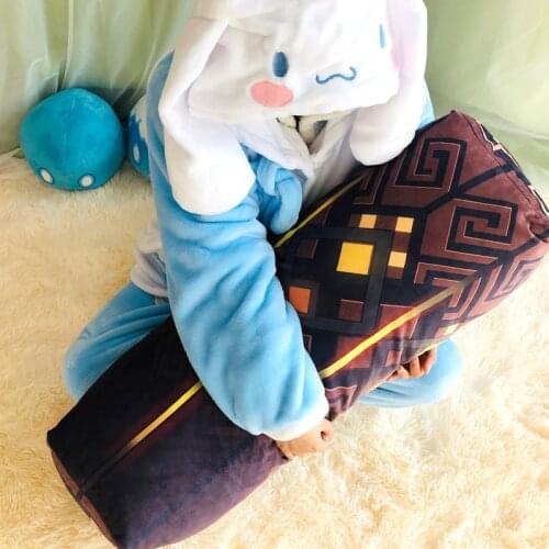 Genshin Impact Zhongli Cosplay Pillars Pillow Cute Plush Doll Toy Cushion
