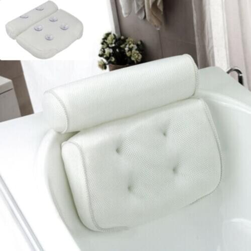 Bath Pillow Soft Waterproof SPA Headrest Bathtub Pillow With Backrest Suction Cup Neck Cushion Bathroom Accessories