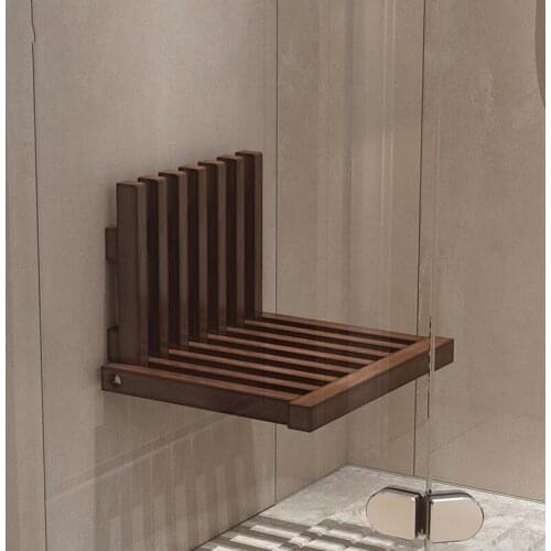 Wall Hanging Bathroom And Shower Chair Ultra Thin Hidden Shoe Changing Stool Bathroom Furniture Folding Chair Porch Stools