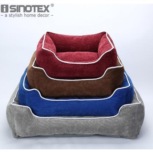 Pet Dog Puppy Cat Bedding Mat Bed Sofa Solid Corduroy Fabric Warm Soft Breathable Removable Cover Autumn Winter 4 Colors 4 Sizes