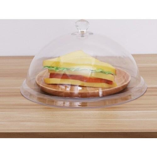 Transparent Acrylic Food Cover Dust-Proof Cake Dessert Cover Dome Bread Snack Display Cover Fresh Keeping Lid Kitchen Tools
